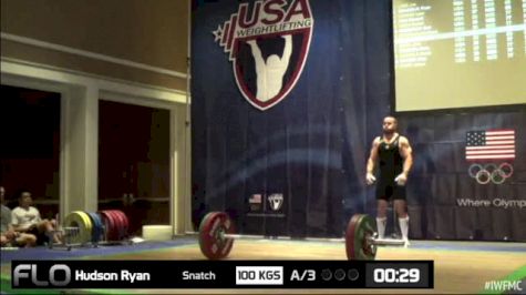 Ryan Hudson (M35, 77kgs) Snatch 100 kgs 3