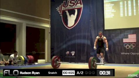 Ryan Hudson (M35, 77kgs) Snatch 100 kgs 2