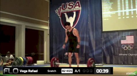 Rafael Vega (M35, 77kgs) Snatch 82 kgs