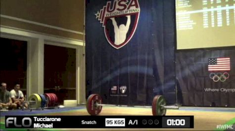 Michael Tucciarone (M35, 77kgs) Snatch 95 kgs