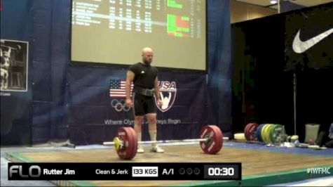 Jim Rutter (M40,94kgs) CJ 1 133 kgs