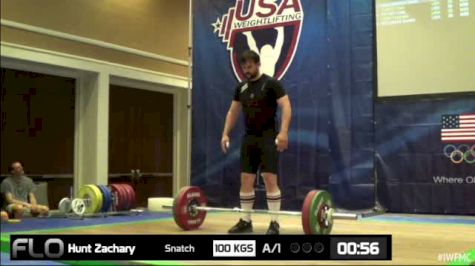 Zachary Hunter (M35, 94kgs) Snatch 101 kgs