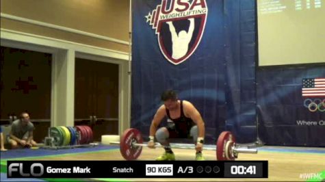 Mark Gomez (M35, 85kgs) Snatch 90 kgs