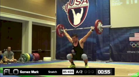 Mark Gomez (M35, 85kgs) Snatch 85 kgs