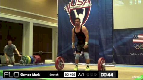 Mark Gomez (M35, 85kgs) Snatch 80 kgs