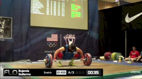 Guillermo Bujanda (M35,105kgs) Snatch 3 121 kgs