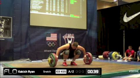 Ryan Kalcich (M35,105kgs) Snatch 2 103 kgs