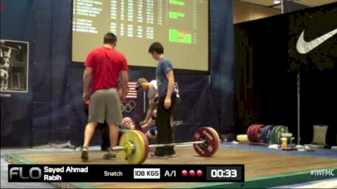 Rabin Ahmad Sayed (M35,105kgs) Snatch 1 108 kgs