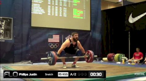 Justin Phillips (M35,+105kgs) Snatch 2 115 kgs