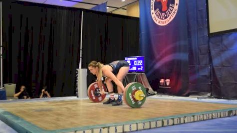 Mattie Rogers (69kgs) Snatch 98 kgs