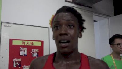 Alysia Montano frantic reaction to falling in 800 prelim