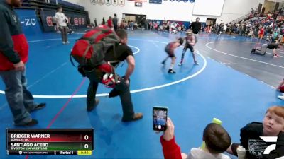 71 lbs Champ. Round 1 - Bridger Warner, Douglas WC vs Santiago Acebo, Riverton USA Wrestling