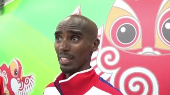 Mo Farah after winning another 5K world title