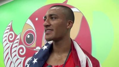 Ashton Eaton after breaking his decathlon world record!