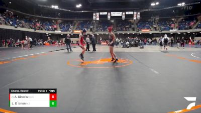 95 lbs Champ. Round 1 - Aphrodite Gineris, Maine South vs Lillian O`brien, Bloom