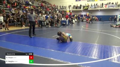 66 lbs Round Of 16 - Hunter Huya, Saegertown vs Dino Neglia, Newfane