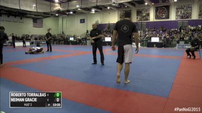 Roberto Torralbas vs Neiman Gracie 2015 IBJJF Pan No-Gi Final