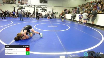 55 lbs Round Of 16 - Daxton Deckard, R.A.W. vs Kage Fawcett, Springdale Youth Wrestling Club