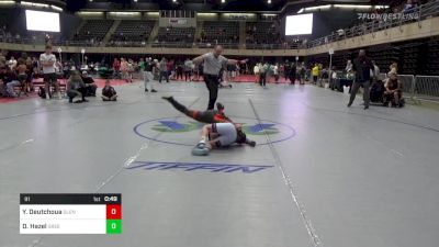 91 lbs Final - Yekel Deutchoua, Glen Dale vs Douglas Hazel, Greenwood