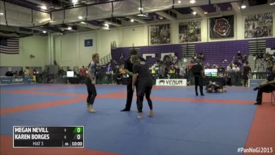 Megan Nevill vs Karen Antunes 2015 IBJJF Pan No-Gi Semi Final