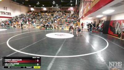 130 lbs Cons. Round 3 - Lila Callister, Mountain View vs Tawny Bertolini, Greybull/Riverside