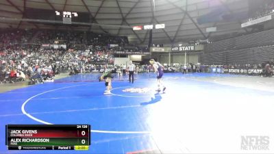 2A 126 lbs Champ. Round 1 - Jack Givens, Columbia River vs Alex Richardson, Foss