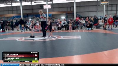 45-47 lbs Round 2 - Kole Thomsen, Fighting Squirrels Wrestling C vs Elijah Wallace, Team Real Life