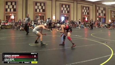 130 lbs Finals (8 Team) - Jeremy Negron, Yale Street WC vs Cole Rose, Revival Gray