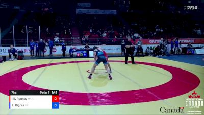 71kg Quarterfinal - Ethan Rooney, Montreal NTC / Loyola HS vs Loki Bigras, Schewa WC