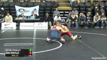 120lbs Match Justin Stickley (OH) vs. Josh Portillo (IA)