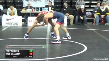 106lbs Match Kyle Biscoglia (IA) vs. Cody Phippen (MO)