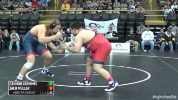 285lbs Match Gannon Gremmel (IA) vs. Zach Muller (IL)