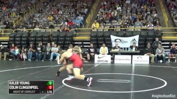 160lbs Match Kaleb Young (PA) vs. Colin Clingenpeel (IA)