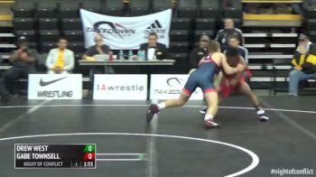 126lbs Match Drew West (IA) vs. Gabe Townsell (IL)