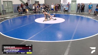 106 lbs X Bracket - Gunnar Davis, Cordova Pounders Wrestling Club vs Shane Ostermiller, Pioneer Grappling Academy