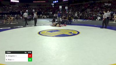 170 lbs Semifinal - Kathryn Hingano, Rio Linda vs Kaley Rice, San Dimas