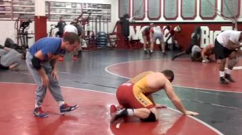 Logan Stieber and Kyle Snyder Spar