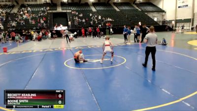 80 lbs 2nd Place Match - Boone Smith, Dorchester vs Beckett Keasling, Aurora Wrestling Club