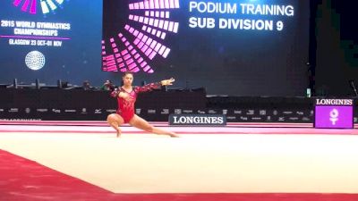 Australia, Kiara Munteanu, FX - 2015 World Championships Podium Training