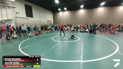 72-74 lbs Round 1 - Elijah Richards, All American Wrestling Club vs Hunter Daniel, Texas Elite Wrestling Club