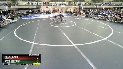 120 lbs Quarterfinals (8 Team) - David Ortmeier, LaCrosse Aquinas vs Nolan Jurek, Becker