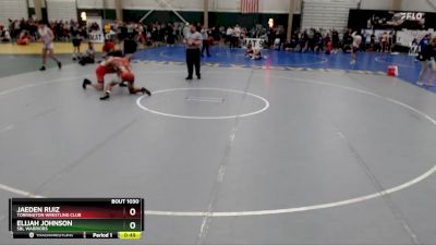 157 lbs Cons. Round 3 - Jaeden Ruiz, Torrington Wrestling Club vs Elijah Johnson, SBL Warriors