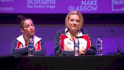 Aimee Boorman And Aly Raisman Opening Statements - Team Finals, 2015 World Championships