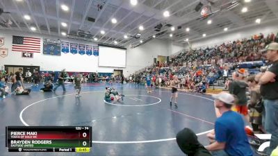 74 lbs Quarterfinal - Brayden Rodgers, Eastside United vs Pierce Maki, Touch Of Gold WC