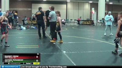 92 lbs Placement (4 Team) - Hayden Piovarchy, Ares Red vs Ramsey Crow, Steel Valley