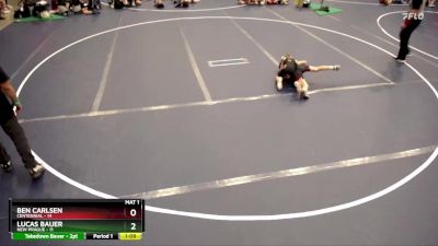 72 lbs Semis & 1st Wrestleback (8 Team) - Ben Carlsen, Centennial vs Lucas Bauer, New Prague