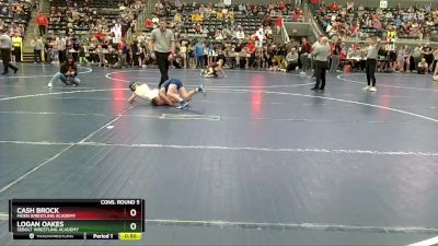 75 lbs Cons. Round 5 - Logan Oakes, Sebolt Wrestling Academy vs Cash Brock, Moen Wrestling Academy