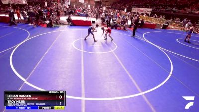 113 lbs Cons. Round 3 - Logan Hansen, Royal High School Wrestling vs Troy Nejib, Community Youth Center - Concord Campus Wrestling