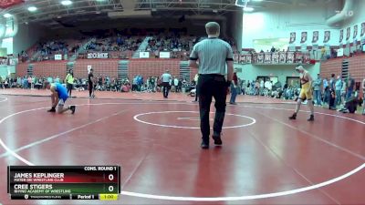 138 lbs Cons. Round 1 - James Keplinger, Mater Dei Wrestling Club vs Cree Stigers, Rhyno Academy Of Wrestling