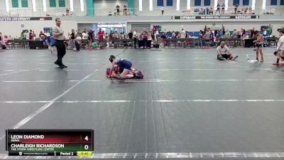 64 lbs Semifinal - Leon Diamond, NBWA vs Charleigh Richardson, The Storm Wrestling Center